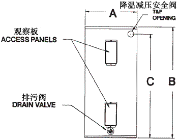 美国鹰牌电热水器E62-65H-045DV 美国鹰牌190升电热水器