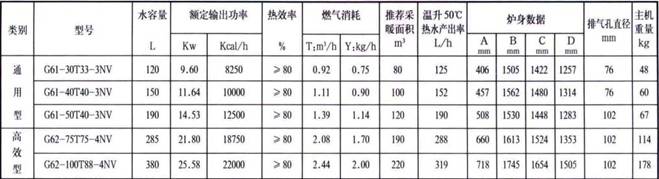 美国鹰牌热水炉技术参数